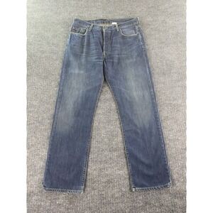 Levis 501XX Jeans Mens 36x32 Blue Denim Classic Original Straight Button Fly